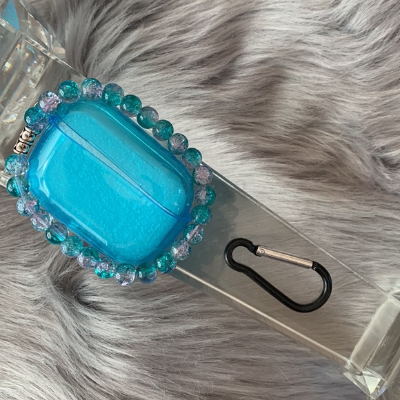 Clear Blue AirPod Pro Case - Picture 2 of 4